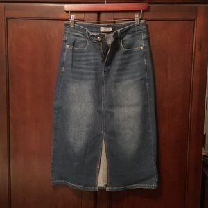 Denim Midi Skirt